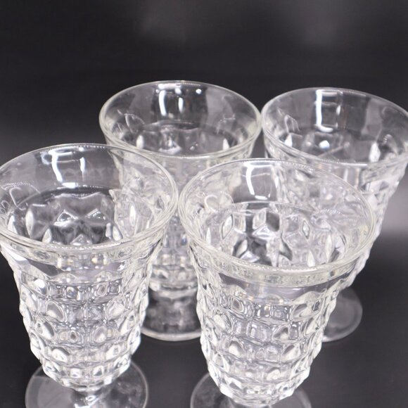 Fostoria American Clear Glass 5 3/4” Footed Ice Tea Flared side set of 4 vtg - Picture 4 of 12